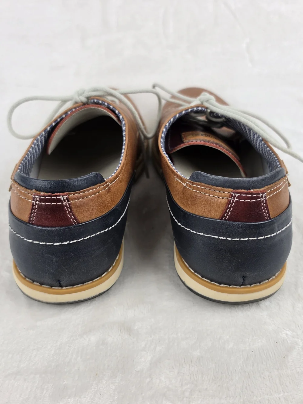 Pikolinos‎ Mens EU 40 US 7.5 Tan Cognac Leather Lace Up Oxford